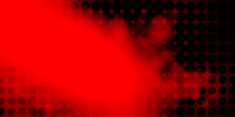 Dark Red vector background with bubbles. Abstract colorful disks on simple gradient background. New template for a brand book.