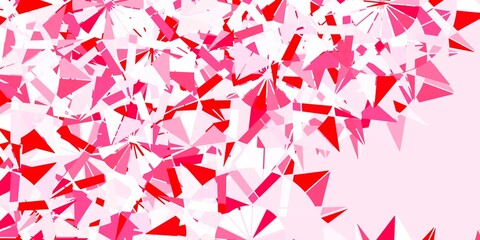 Light Red vector background with christmas snowflakes.