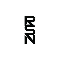 rsn letter original monogram logo design