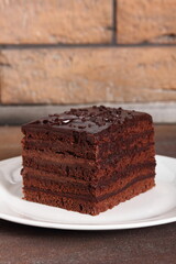 Chocolate layer cake.