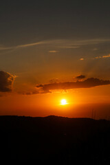 sunset over the mountains