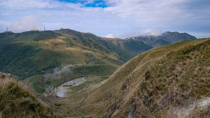 The landscape of natural view around Qixingshan at Yangmingshan National Park in Taipei, Taiwan.