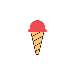 Ice cream icon design template vector isolated