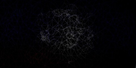 Dark blue, red vector poly triangle texture.