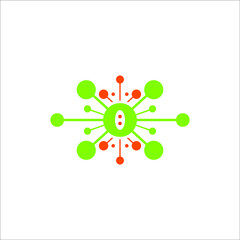 virus logo. Bacterial Icons. isolated minimalism related to chemistry, physics, biology, medicine, pharmacology, tourism, recreation, sports, relaxation, and more. Abstract symbol