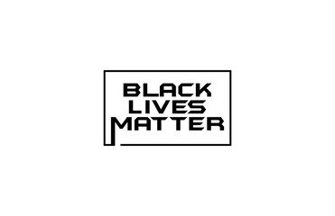 Black Lives Matter Typography Minimal Vector Sign Background