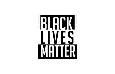 Black Lives Matter Typography Vector Sign Background