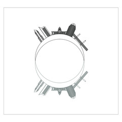 Sacramento city skyline in California United States
