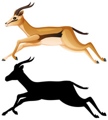 Gazelle cartoon character set