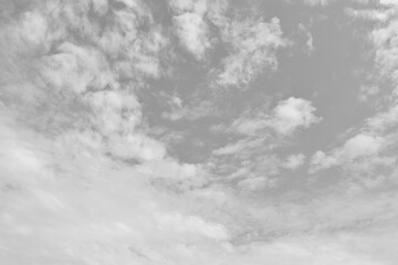 Gray sky with white clouds. Beautiful sky background and wallpaper. Concept Storm Clouds Raining.