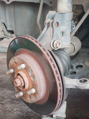 an image of rusty car brake disc