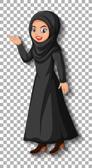 Beautiful arabic lady cartoon character