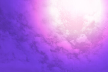 Bright Purple and Pink Sky and beautiful clouds with abstract colored background and wallpaper.
