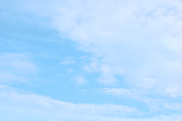 Bright Blue sky with white cloud. Beautiful sky background and wallpaper. Clear day and good weather in the morning.  