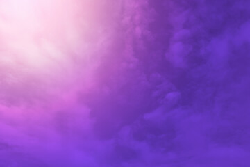 Fototapeta na wymiar Bright Purple and Pink Sky and beautiful clouds with abstract colored background and wallpaper. 