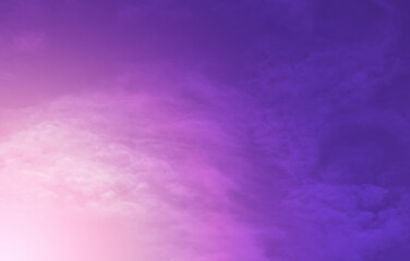Fototapeta na wymiar Bright Purple and Pink Sky and beautiful clouds with abstract colored background and wallpaper. 