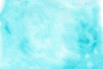 Abstract blue watercolor background. Watercolor painted blots. Hand painted art. Gradient with splash texture. Romantic pattern. Watercolor wet texture. Abstract art hand paint. Original artwork