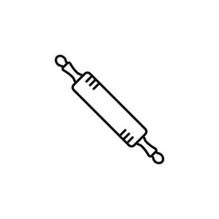Rolling pin line icon isolated on white background. Vector illustration