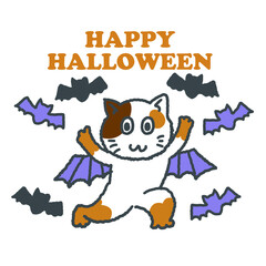 Happy Halloween  with a cute cat