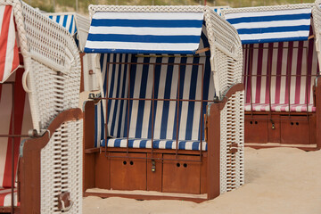 Fototapeta premium Strandkörbe, Ostsee, Strand