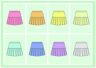 アパレル　アイテム　スカート