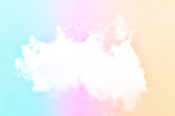 Cloud and sky with a pastel colored background and wallpaper, abstract sky background in sweet color.