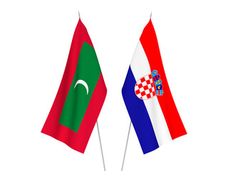 Croatia and Maldives flags