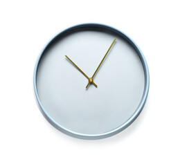 Fototapeta na wymiar Simple clock on white background
