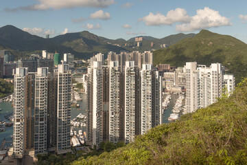 aerial view of hong kong