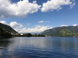 lake and mountains
