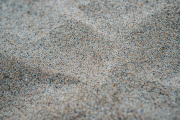 Fototapeta na wymiar Sand close-up. Background of gray-brown sea sand. Texture