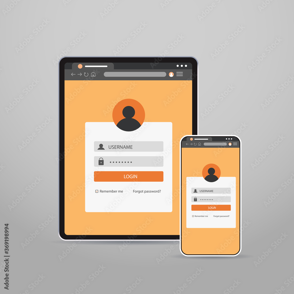Poster tablet and smartphone screns cross platform application development adaptive user interface responsi
