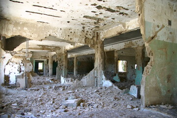 View of the destroyed Quneitra city in Syria