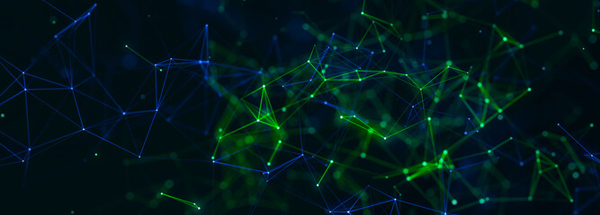 Digital technology background. Network connection dots and lines. Futuristic background for presentation design. 3d