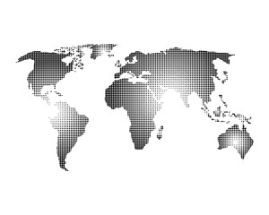 Fototapeta na wymiar Dotted world map. Vector design illustration eps10
