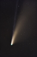 Neowise comet seen from northern hemisphere