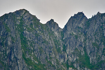 High mountains in the summer