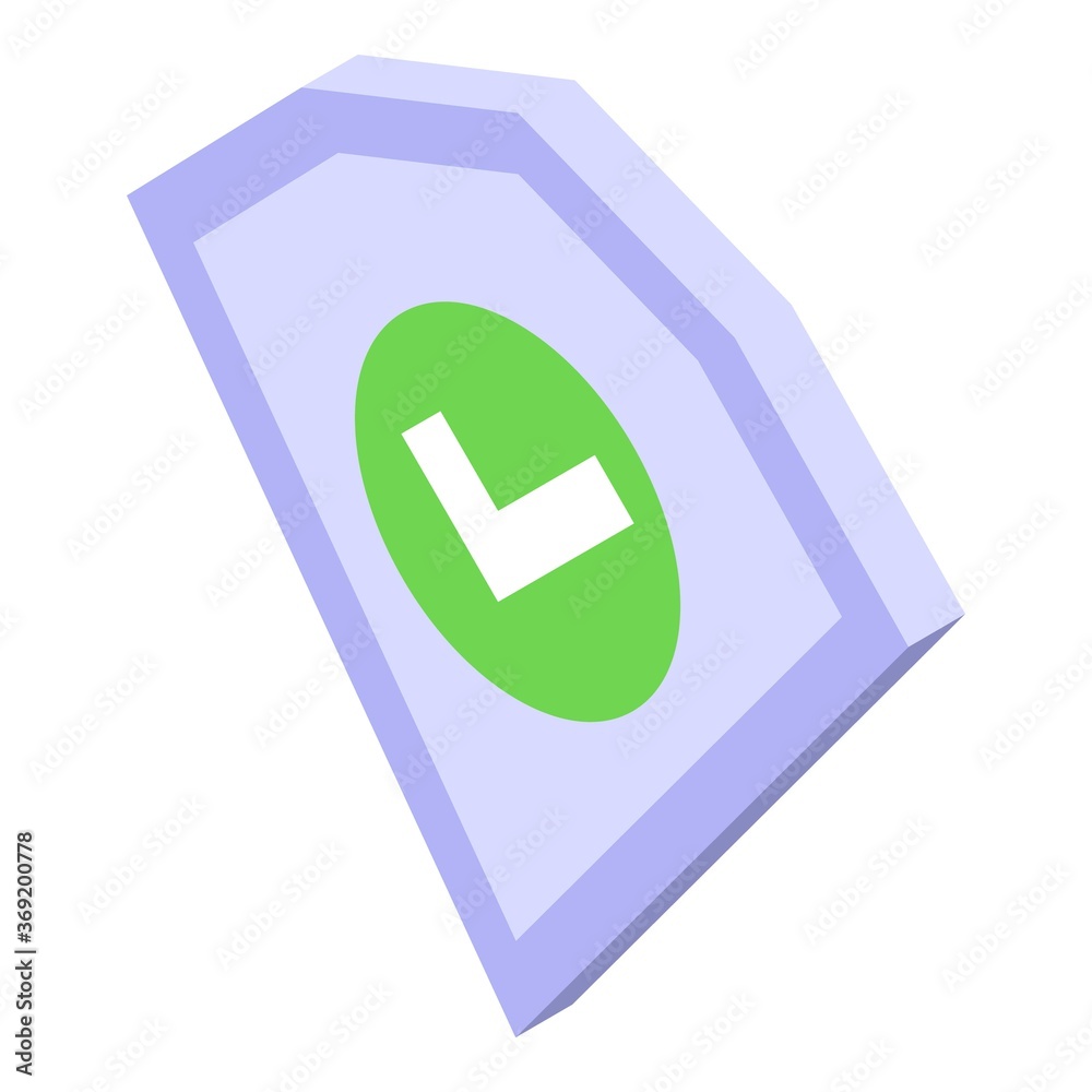 Poster secured authentication icon. isometric of secured authentication vector icon for web design isolated