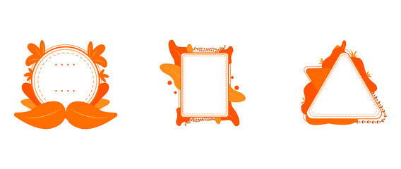 Summer and autumn frame art for decoration, flyer, and invitation.