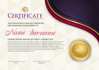 certificate template with luxury and elegant texture pattern background