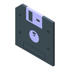 Obraz premium Floppy disk operating system icon. Isometric of floppy disk operating system vector icon for web design isolated on white background
