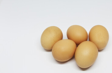 eggs on a white background