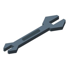 Metallurgy key icon. Isometric of metallurgy key vector icon for web design isolated on white background