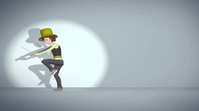 This is the dance 3D animation of a Violent girl which is dancing very happily.