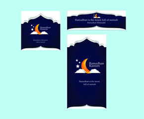 Ramadhan design pack for banner, and instagram post