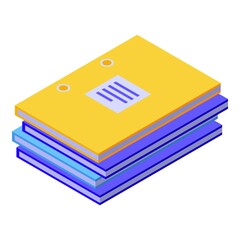 Storage documents icon. Isometric of storage documents vector icon for web design isolated on white background