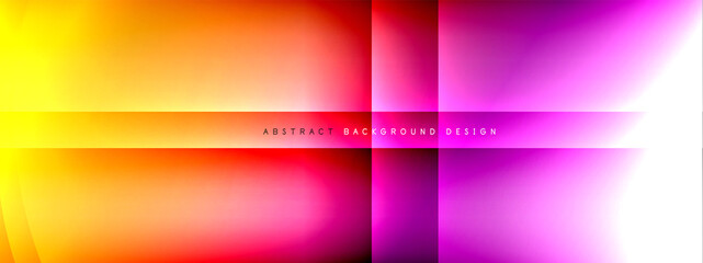 Vector abstract background - circle and cross on fluid gradient with shadows and light effects. Techno or business shiny design templates for text
