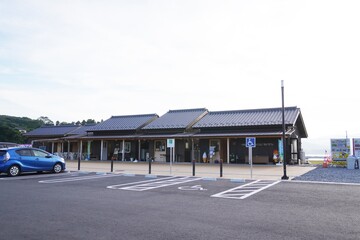 Naklejka premium 気仙沼大島フェリーターミナルの観光施設「野杜海」/Ferry Terminal in Kesennuma, Miyagi
