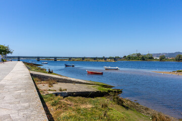The Fão metallic bridge, known as D. Luís Filipe Bridge, is a bridge in Portugal at Fão, Esposende. It is located in Braga District, crossing the Cávado River. The riverside promenade.