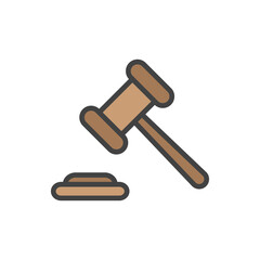 Auction icon. Color vector icon.